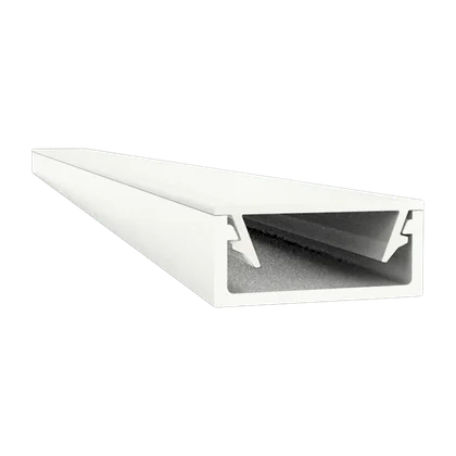 LED Aluprofil EXO-A1_13 Aufbauprofil Weiß – 2 m, flach, für LED Streifen bis 13 mm