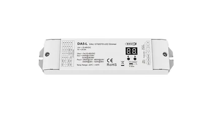 DA5-L 5-Kanal DALI LED-Dimmer – 12–48 V DC, DT6 & DT8, Konstantspannung für Farbsteuerung