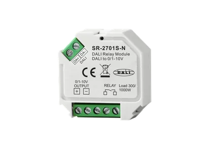 SR-2701S-N DALI Relaismodul mit 0/1–10 V Ausgang – 2-in-1 Schalt- & Steuergerät für LED, EVG & Netzteile