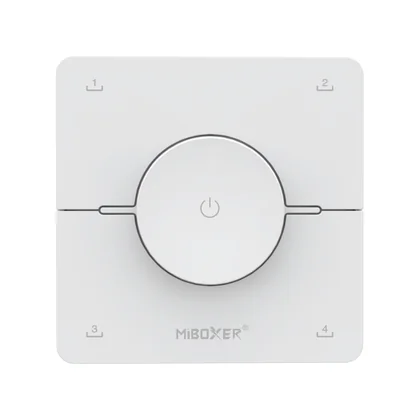 MiBoxer K0 LED Drehregler-Fernbedienung Weiß – für CCT und einfarbige LED Streifen, 2,4 GHz Funk, 1 Zone mit Szenenspeicher