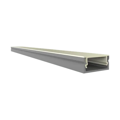 LED Aluprofil EXO-NLN1_14 Aufbauprofil Silber – 2 m, ultraflach, für LED Streifen bis 14 mm