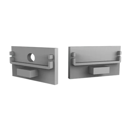 Endkappe für LED Alu Aufbauprofil Exo-N3_24 + Cover PC51 _24