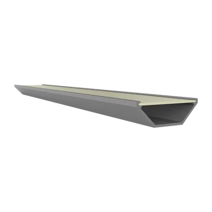 LED Aluprofil EXO-V1_12 Eckprofil Silber – 2 m, flach, für LED Streifen bis 12 mm