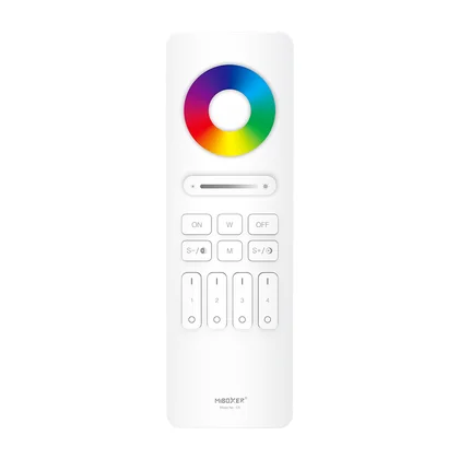 MiBoxer C5 LED Fernbedienung Weiß – für RGB, RGBW & RGBCCT LED Streifen, 2,4 GHz Funk, 4 Zonen