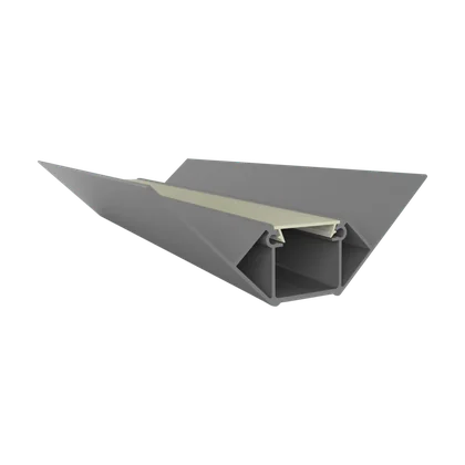 LED Aluprofil EXO-T5_16 Trockenbau-Eckprofil Innen Silber – 2 m, für 90°-Innenecken, LED Streifen bis 16 mm