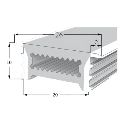 LED Neon Tube 20×10 mm – Silikonhülle zum Einbauen für LED-Streifen