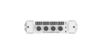 V1-KF 4-Kanal LED-Dimmer – 12–48 V DC, je 4 A, manuelle Drehregler für Einzelkanalsteuerung