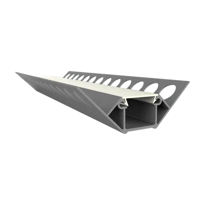 LED Aluprofil EXO-F2_15 Fliesen-Eckprofil Silber – 2 m, für 90°-Innenecken, LED Streifen bis 15 mm