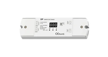 DP DMX512 AC-Schalter/ Relaismodul – 1-Kanal,  230 V, 5 A für LED & Geräte