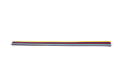 Flachbandkabel RGBCCT – 6-polig, 24 AWG, Meterware für LED-Installationen