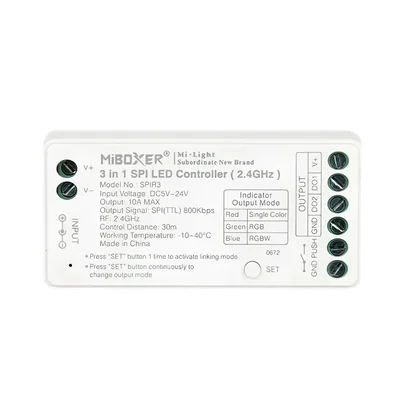 MiBoxer SPIR3 SPI LED Controller – 3-in-1 einfarbig, RGB & RGBW, 2.4 GHz Funk, 5-24 V, 10 A