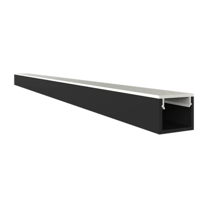 LED Aluprofil EXO-A0_8 Aufbauprofil Schwarz – 2 m, ultraslim, für LED Streifen bis 8 mm