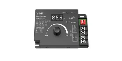 V1-K 1-Kanal LED Dimmer – 12–48 V DC, bis 20 A, Konstantspannung für leistungsstarke LED-Streifen