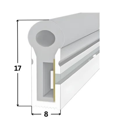 LED Neon Flex Streifen 8×17 mm – 120 LEDs/m 2835, 24V, 12 W/m, 446 lm/m, 5m – Neutralweiß 4000K CRI>93, IP67, wasserdicht