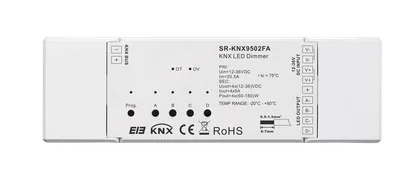 SR-KNX-9502FA KNX LED Dimmer 4-Kanal Konstantspannung 12-36V DC, 5A je Kanal, Aufbau ETS5