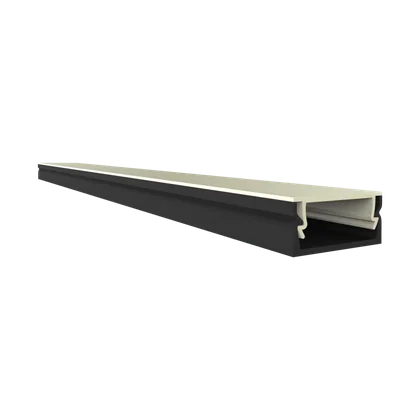 LED Aluprofil EXO-NLN1_14 Aufbauprofil Schwarz – 2 m, ultraflach, für LED Streifen bis 14 mm