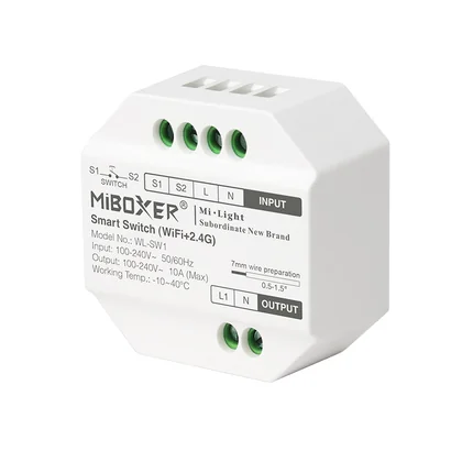 MiBoxer WL-SW1 WIFI Smart-Schalter – Unterputzmodul für 230 V mit App- & Tastersteuerung