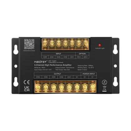 Miboxer PA5H – 5-Kanal LED Power-Repeater, 30A, 12–24V Signalverstärker für RGBCCT, RGBW & RGB LED Streifen