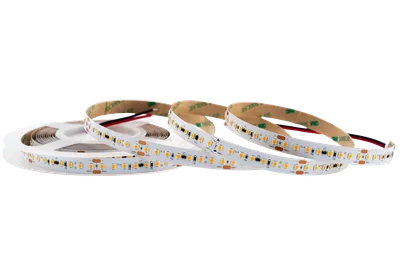 SMD LED Streifen 12 mm – 128 LEDs/m, 24V, 22 W/m, 3270 lm/m, 5m – Warmweiß 3000K, CRI>94, IP20, spannungsstabil bis 10 m