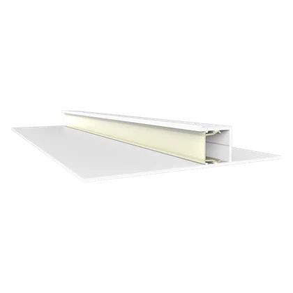 LED Aluprofil EXO-T4_11 Trockenbauprofil mit Schattenfuge Weiß – 2 m, Wallwasher, für LED Streifen bis 11 mm