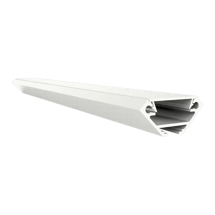 LED Aluprofil EXO-V2_14 Eckprofil Weiß – 2 m, mit Kabelkanal, für LED Streifen bis 14 mm