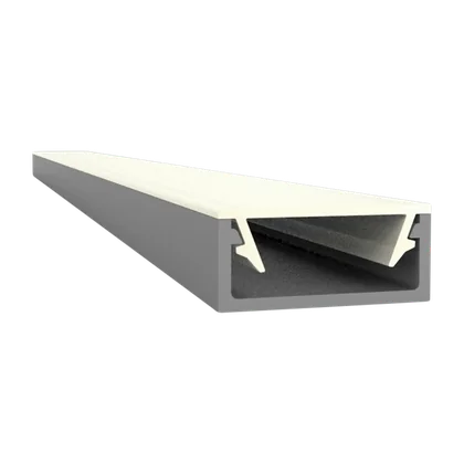 LED Aluprofil EXO-A1_13 Aufbauprofil Silber – 2 m, flach, für LED Streifen bis 13 mm