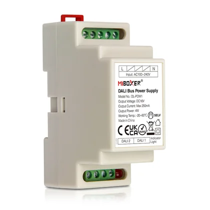 MiBoxer DL-POW1 DALI-Bus Stromversorgung – 16 V DC, 250 mA, DIN Hutschiene