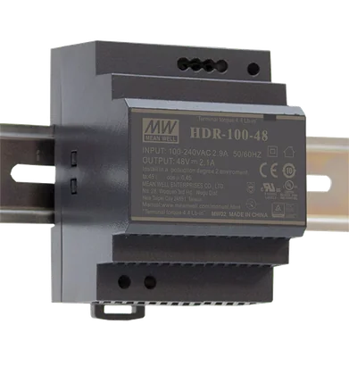 Mean Well HDR-100-24 – 24 V Hutschienen-Netzteil 92 W, Ultra Slim, DIN-Rail, TÜV, CE, UL