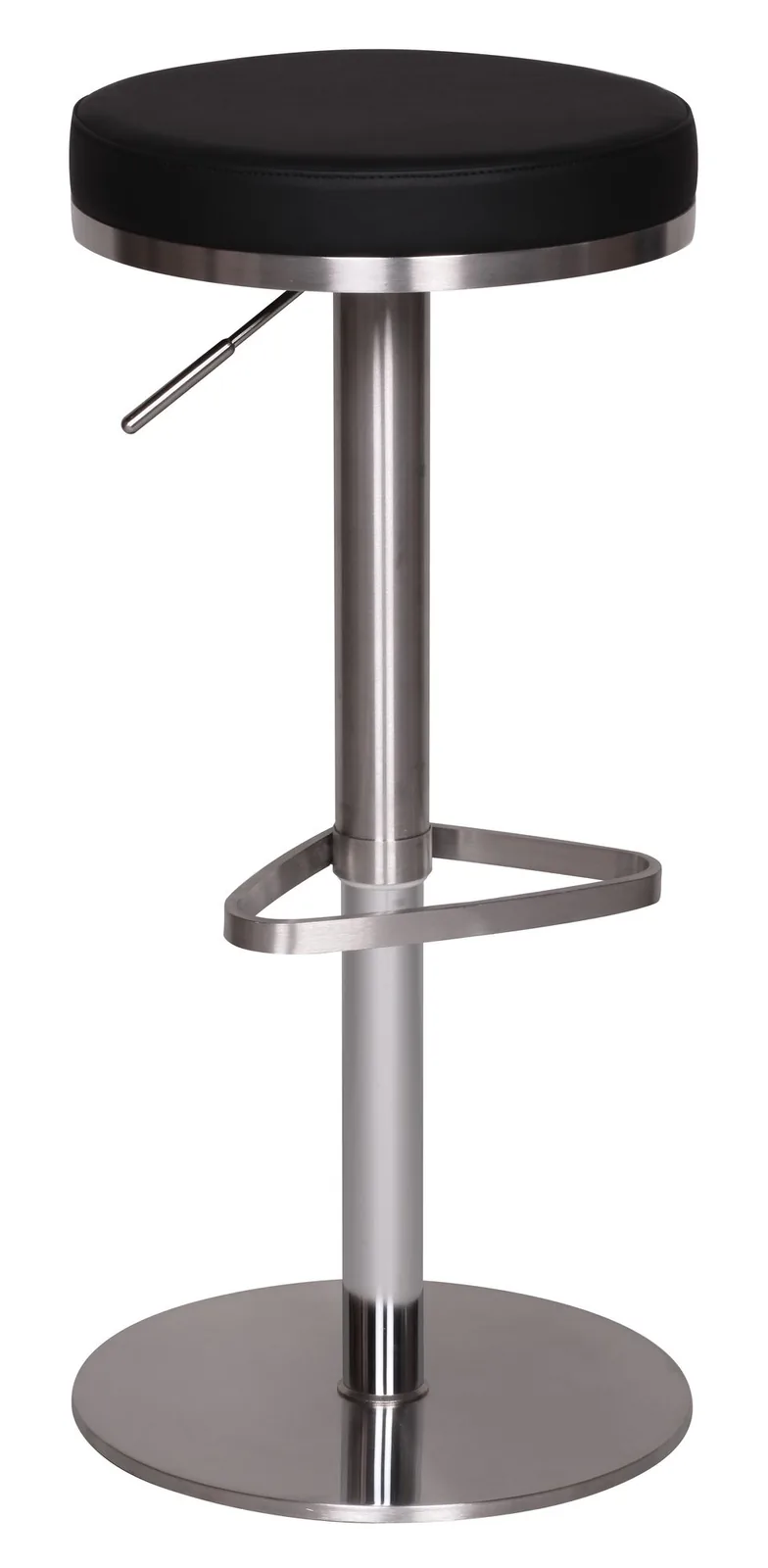 FineBuy Barhocker Edelstahl höhenverstellbare Sitzhöhe 57 - 82 cm, Barstuhl Modern 360° Drehbar, Tresenhocker mit Standfuß, Design Bistrohocker Hoch, Tresenstuhl-Sitz Gepolstert