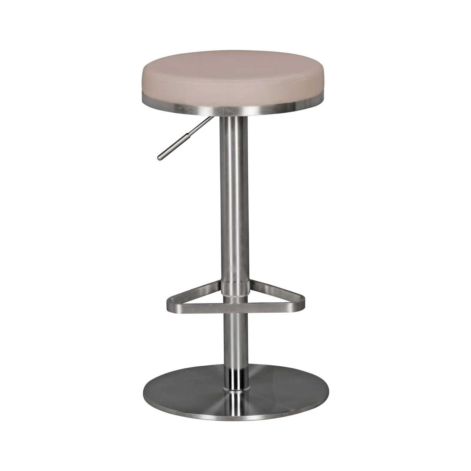 FineBuy Barhocker Edelstahl höhenverstellbare Sitzhöhe 57 - 82 cm, Barstuhl Modern 360° Drehbar, Tresenhocker mit Standfuß, Design Bistrohocker Hoch, Tresenstuhl-Sitz Gepolstert