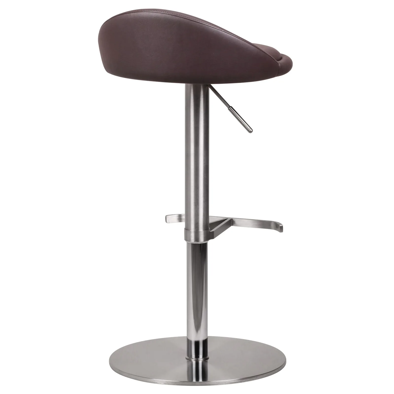 FineBuy Barhocker Edelstahl höhenverstellbare Sitzhöhe 54-79 cm, Design Barstuhl mit Rückenlehne, Bistrohocker Barsitz Gepolstert, Thekenhocker 360° Drehbar, Tresenstuhl Modern