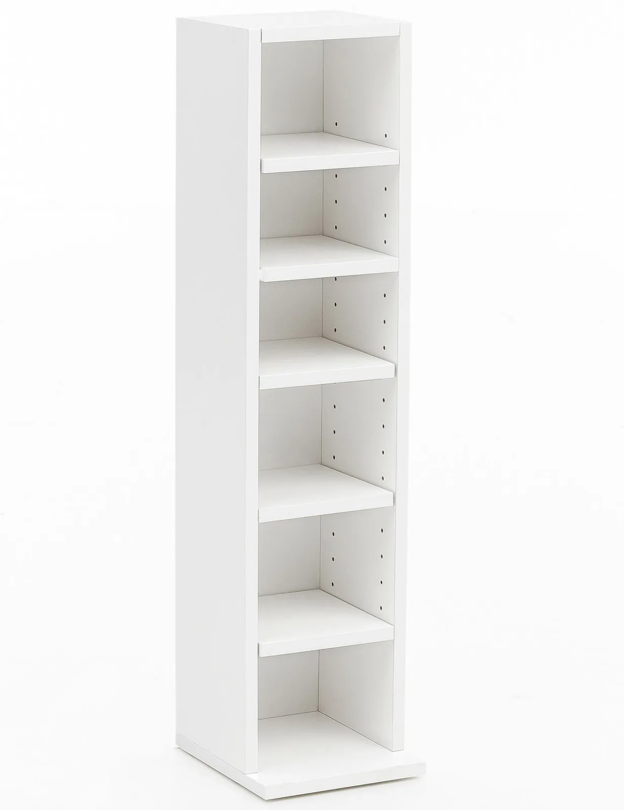 FineBuy Design Bücherregal SV51375 mit 6 Fächern 21 x 91 x 25,5 cm, Standregal Holz Regal Freistehend Flur, Schmales Wandregal Kinderzimmer, Nischenregal Modern