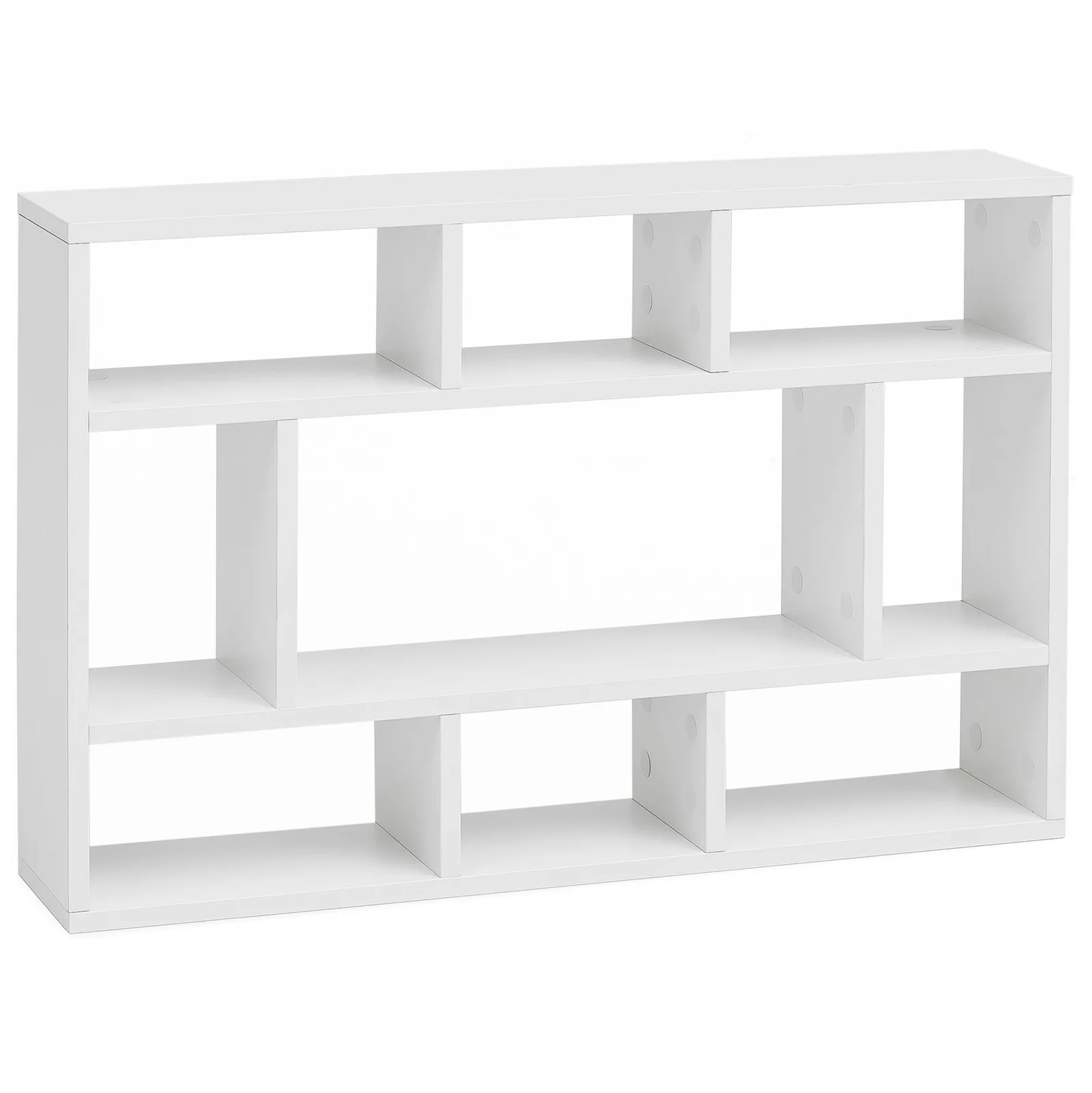 FineBuy Wandregal 75x51x16 cm Holz Hängeregal Modern, Design Wandboard Freischwebend, Holzregal Regal für die Wand, Bücherregal Schmal, Dekoregal Schweberegal Wohnzimmer