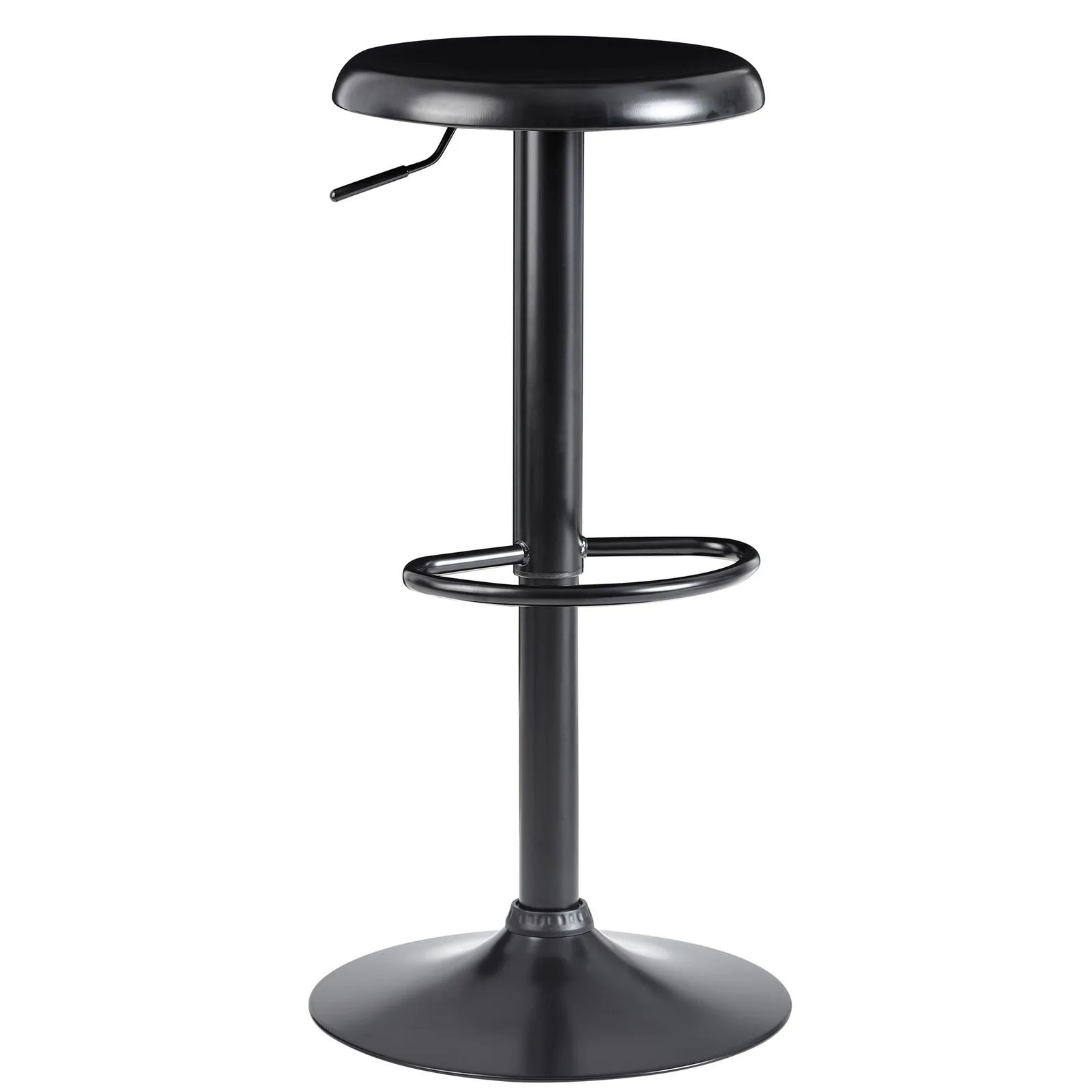 FineBuy Barhocker Schwarz Hocker ohne Lehne 58 - 79 cm Barstuhl, Küchenhocker Metall 100kg, Design Tresenhocker Drehbar Bistrohocker