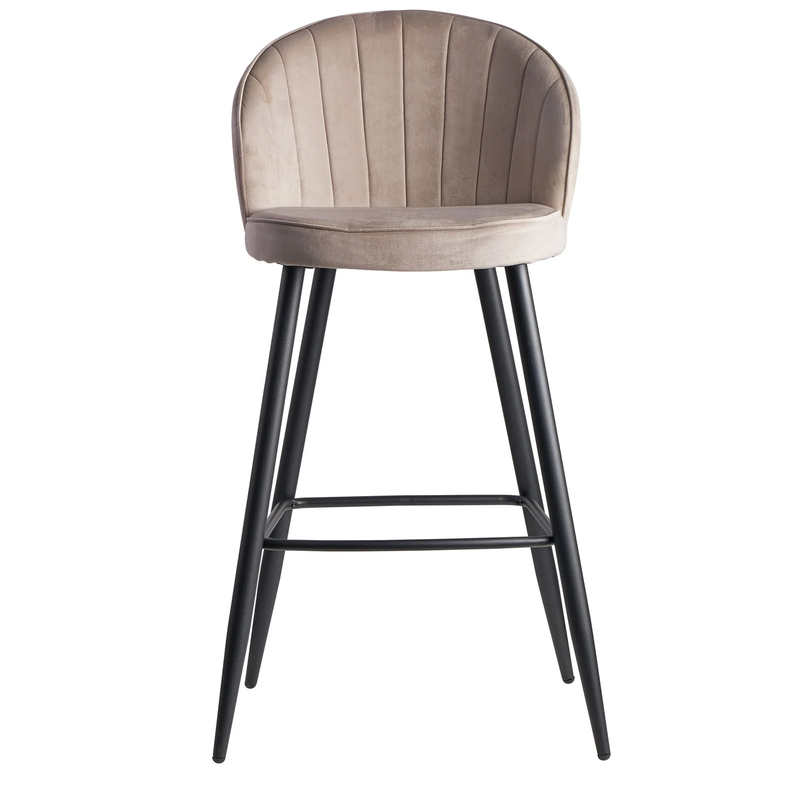 FineBuy Barhocker Samt Hocker mit Lehne, Küchenhocker Skandinavisch Stoff / Metall 110 kg, Design Barstuhl Tresenhocker, Bistrohocker Gepolstert