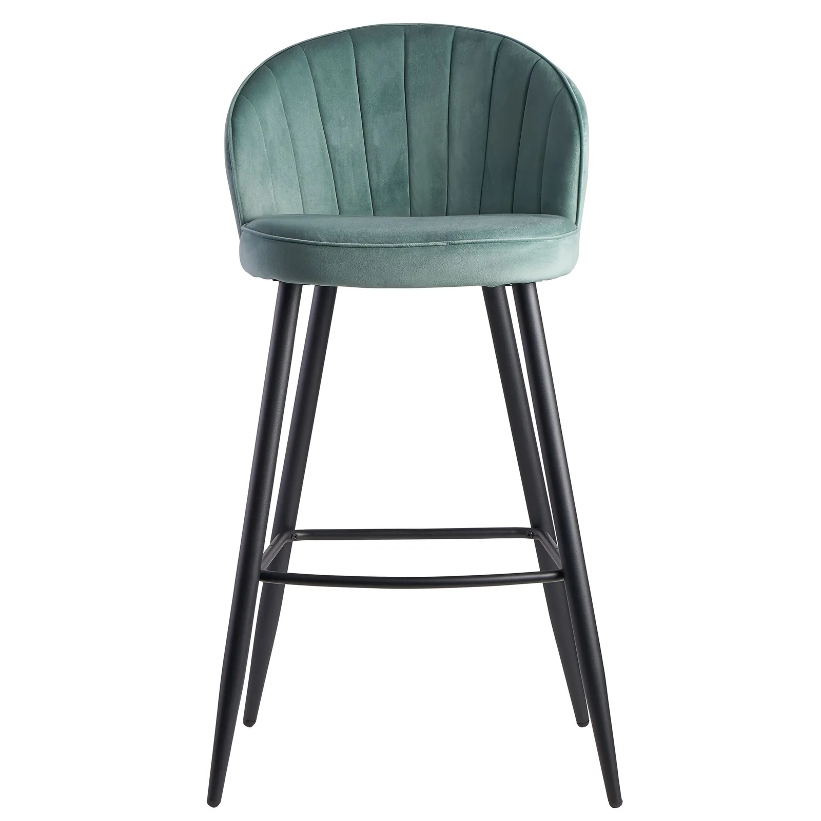 FineBuy Barhocker Samt Hocker mit Lehne, Küchenhocker Skandinavisch Stoff / Metall 110 kg, Design Barstuhl Tresenhocker, Bistrohocker Gepolstert