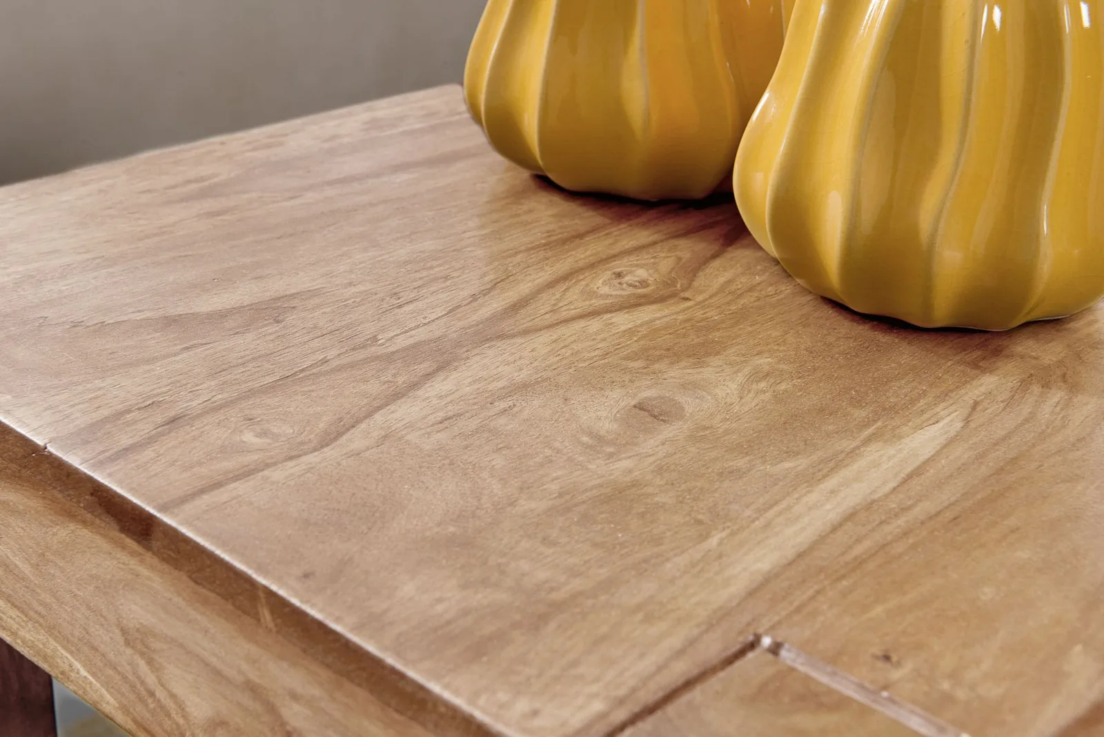 FineBuy 3er Set Satztisch Massiv-Holz Akazie Wohnzimmer-Tisch Landhaus-Stil Beistelltisch dunkel-braun Naturholz