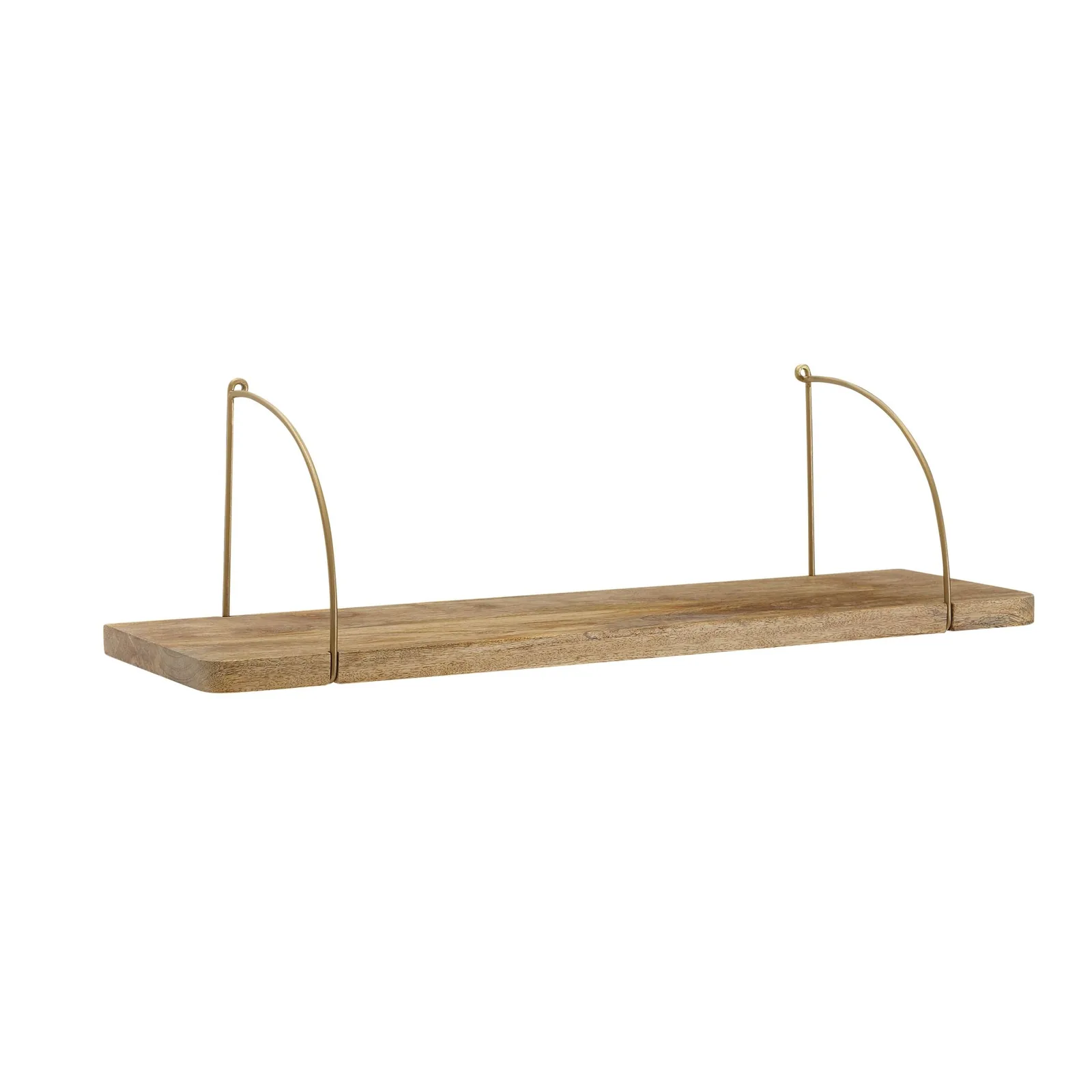 FineBuy Wandregal Mango Massivholz / Metall Hängeregal Industrial, Design Schweberegal, Regal Hängend Wohnzimmer, Bücherregal Wand
