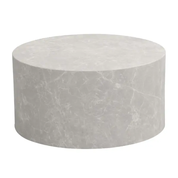 FineBuy Couchtisch MONOBLOC Rund 60 cm – Moderner Wohnzimmertisch in elegantem Design – runder Sofatisch, Loungetisch für Wohnzimmer