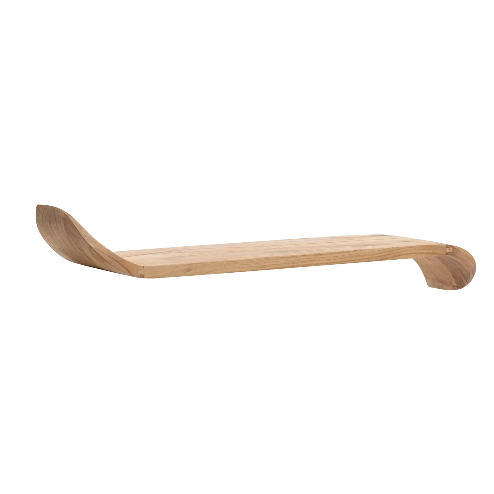 FineBuy Wandregal Mango Massivholz · Hängeregal mit geschwungenen Enden · Handgefertigtes Schwebendes Regal im modernen Design · Regalbrett aus Echtholz