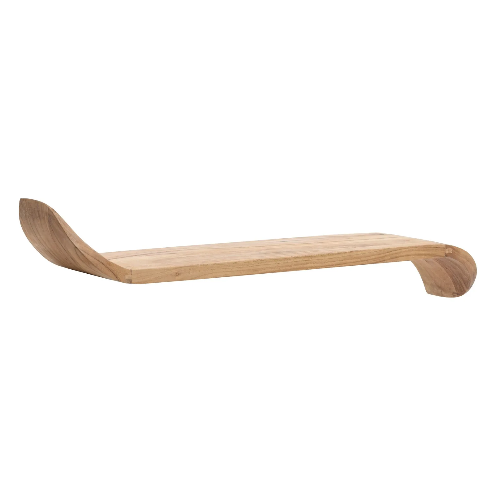 FineBuy Wandregal Mango Massivholz · Hängeregal mit geschwungenen Enden · Handgefertigtes Schwebendes Regal im modernen Design · Regalbrett aus Echtholz