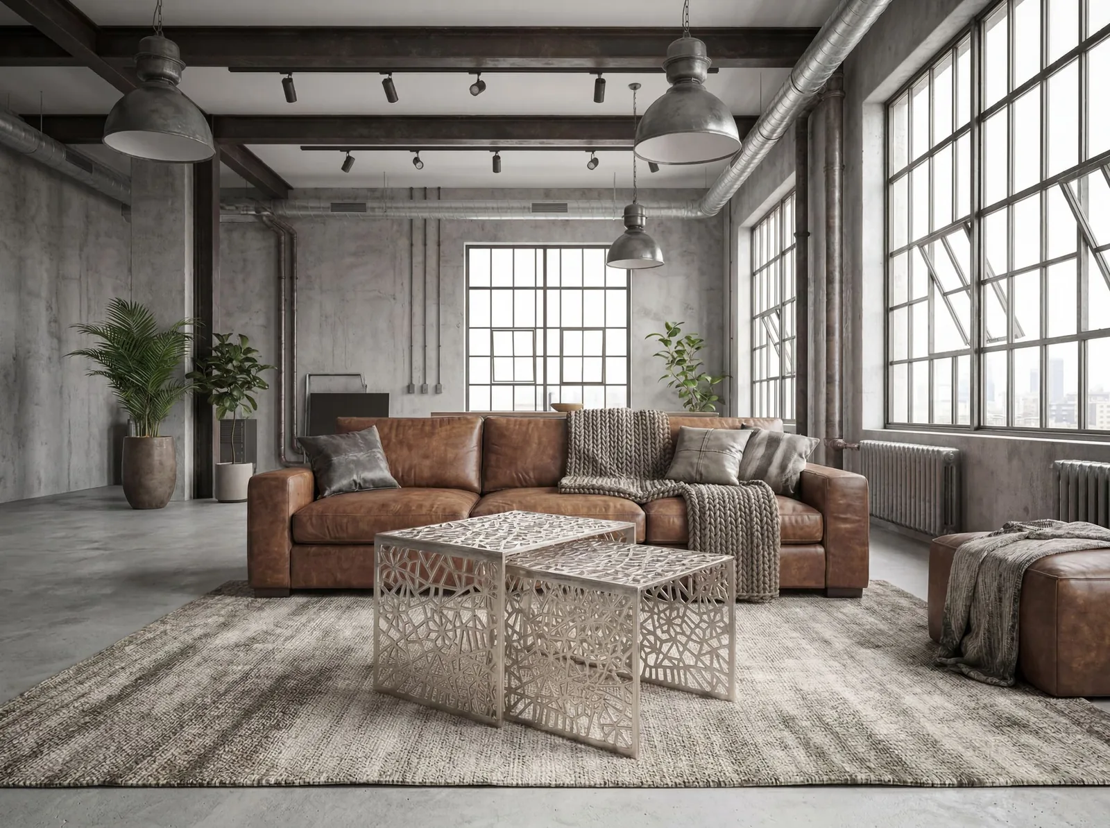 FineBuy 2er Set Couchtisch Aluminium - Design Beistelltisch Set - Metalltisch Wohnzimmertisch modern Alu - Sofatisch rechteckig Metall - Loungetisch Set Satztisch Handmade