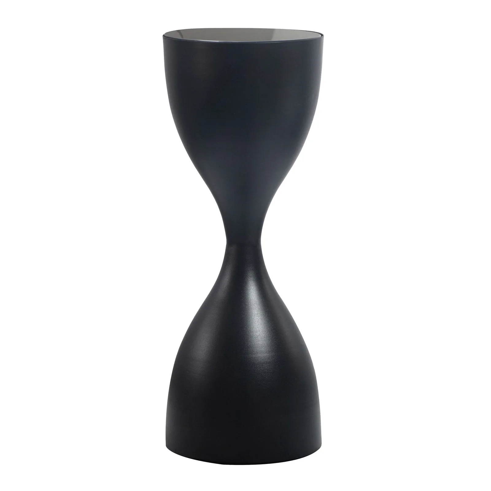 FineBuy Beistelltisch Schwarz 23cm Metall Glas Rund - Design Anstelltisch Eisen - Moderner Wohnzimmertisch Abstelltisch - Edler Couchtisch Wohnzimmer Handmade
