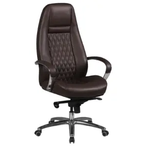 FineBuy AUSTIN Bürostuhl Echtleder Schreibtischstuhl ergonomisch Chefsessel edel Drehstuhl höhenverstellbar