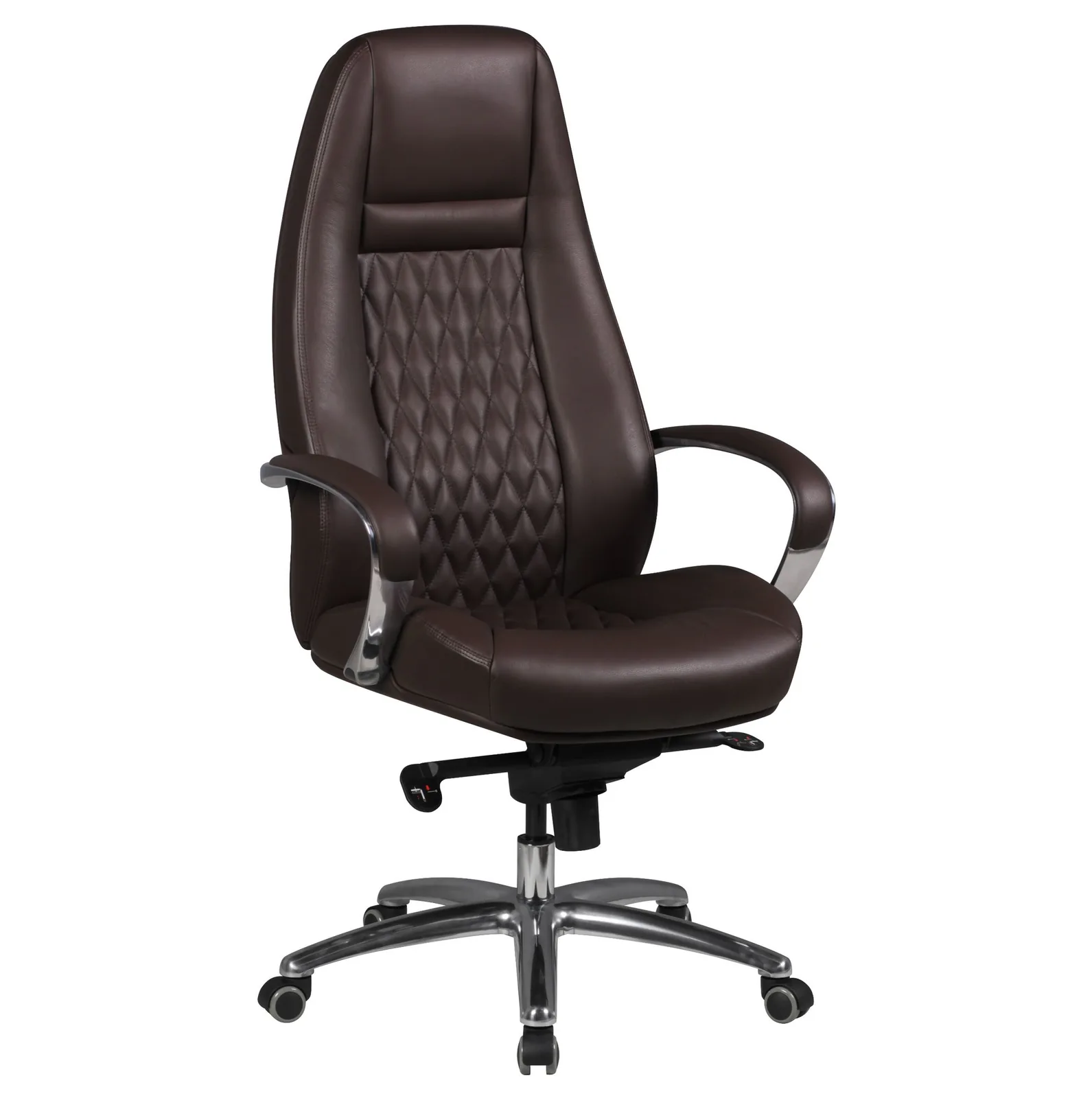 FineBuy AUSTIN Bürostuhl Echtleder Schreibtischstuhl ergonomisch Chefsessel edel Drehstuhl höhenverstellbar