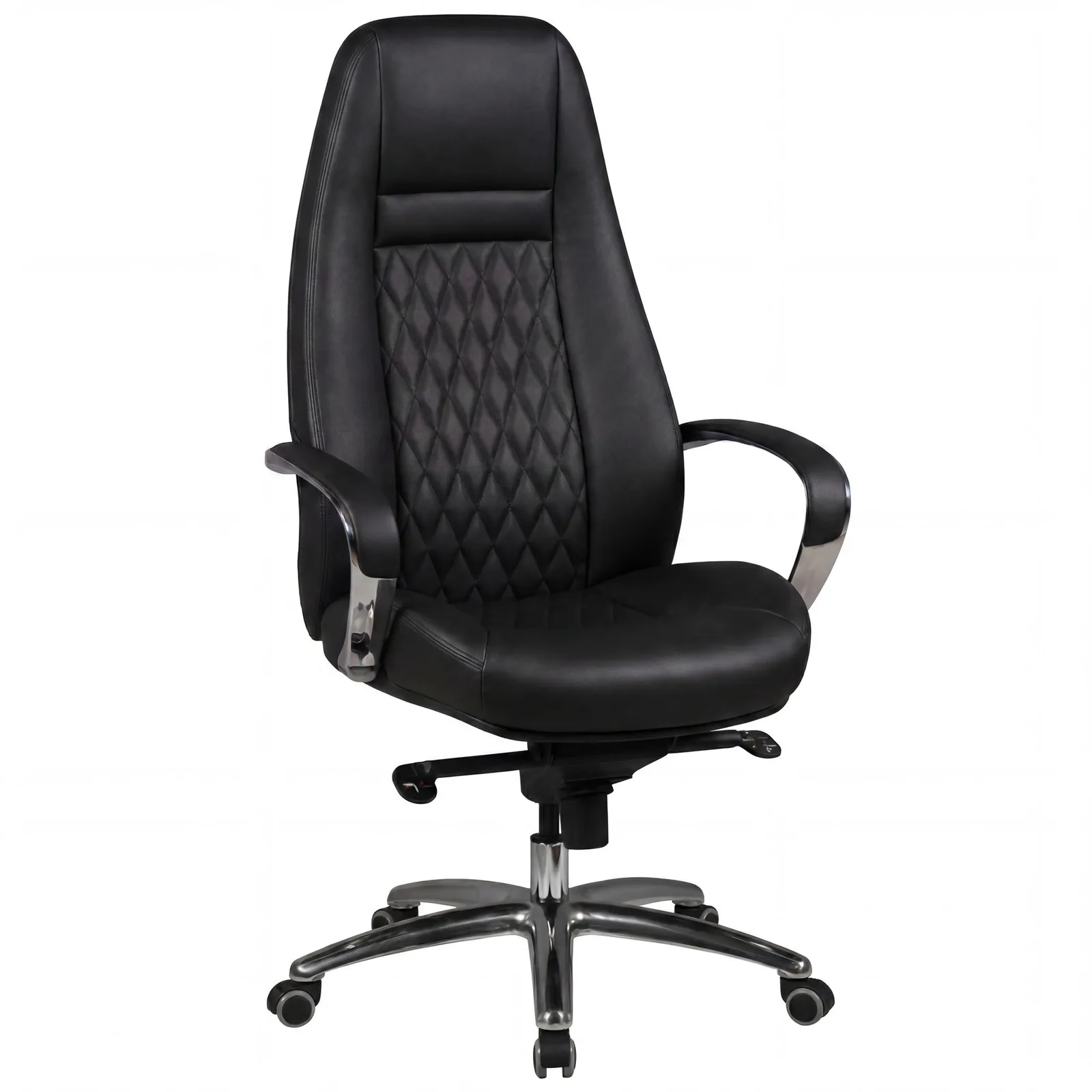 FineBuy AUSTIN Bürostuhl Echtleder Schreibtischstuhl ergonomisch Chefsessel edel Drehstuhl höhenverstellbar