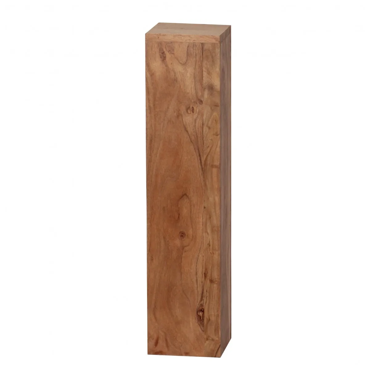 FineBuy Beistelltisch 3er Set Massivholz Satztisch Quadratisch Modern, Säulentisch Pflanzentisch 3-teilig, Blumenständer Blumentisch Wohnzimmer, Pflanzenhocker Blumenhocker Dekosäule