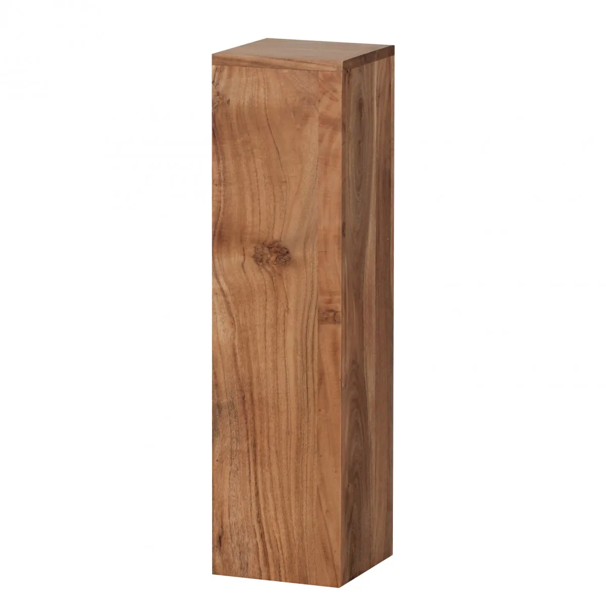 FineBuy Beistelltisch 3er Set Massivholz Satztisch Quadratisch Modern, Säulentisch Pflanzentisch 3-teilig, Blumenständer Blumentisch Wohnzimmer, Pflanzenhocker Blumenhocker Dekosäule
