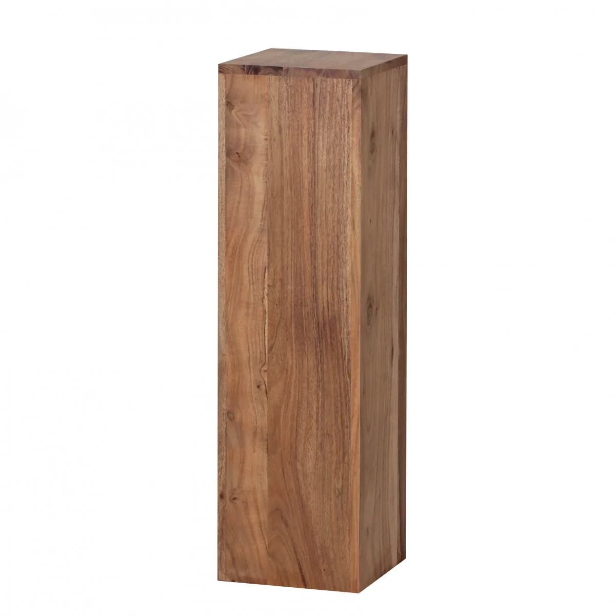 FineBuy Beistelltisch 3er Set Massivholz Satztisch Quadratisch Modern, Säulentisch Pflanzentisch 3-teilig, Blumenständer Blumentisch Wohnzimmer, Pflanzenhocker Blumenhocker Dekosäule