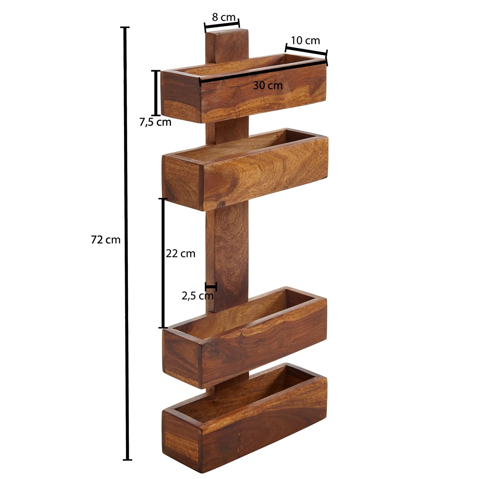 FineBuy Zeitungsständer Massivholz 2 Ablagefächer Zeitschriftenständer Prospekthalter Landhausstil Material wählbar